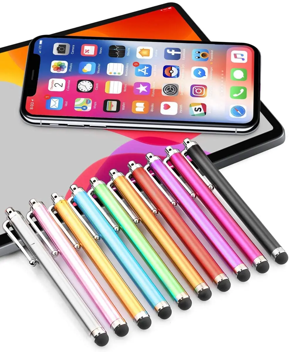 Metal Tablet Pen With Pen Clip Stylus Pen Touch Screen For Tablet PC Capacitive Stylus Pencil