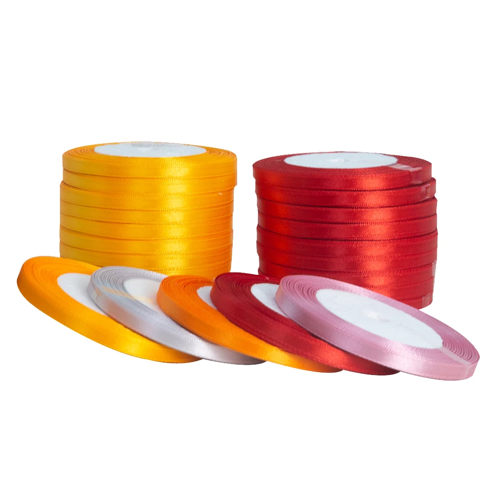 Wedding Decorative Festival Supplies Crafts Ribbon Silk Satin Ribbons for Book Binding Bow Gift Party
