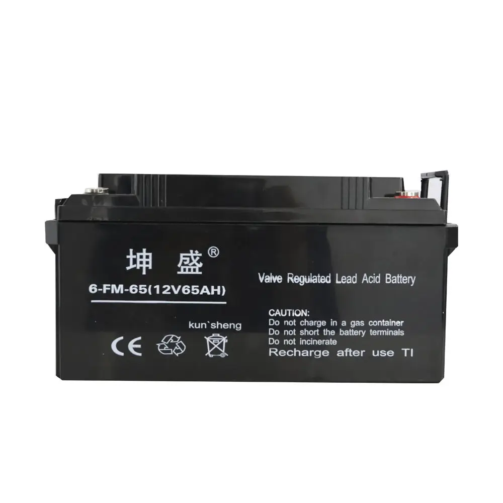 Hot Sale Ups Battery Long-Life Maintenance-Free Deep Cycle Agm Battery 12v 65ah Environment Friendly Lead Acid Battery