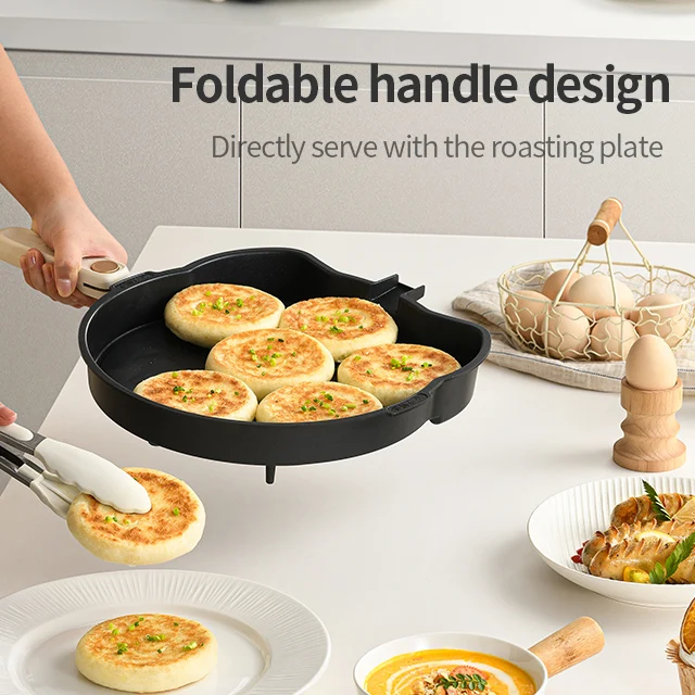New generation steam roasting Breakfast Bread Toasting Nonstick Round Sandwich Grill Pan Press Grill Pancake Electric baking pan