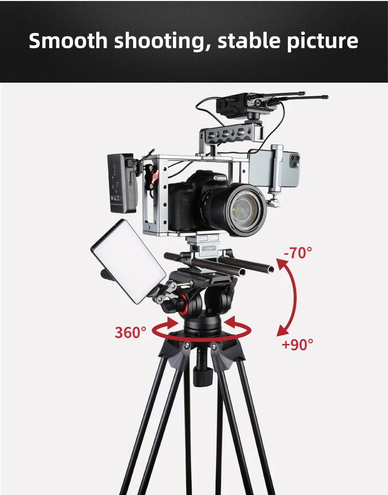 Coman 1.89M DX16LQ5S go pro OEM aluminum professional camera Video Tripod for nikon dslr camera factory wholesale supply