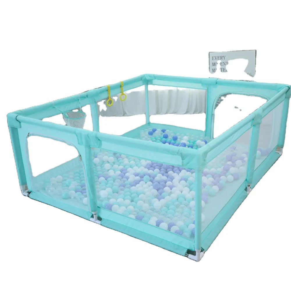 
European Standard High Quality Multifunction Baby Play Yard Supplier Easy Folding Metal Frame Baby Playpen 