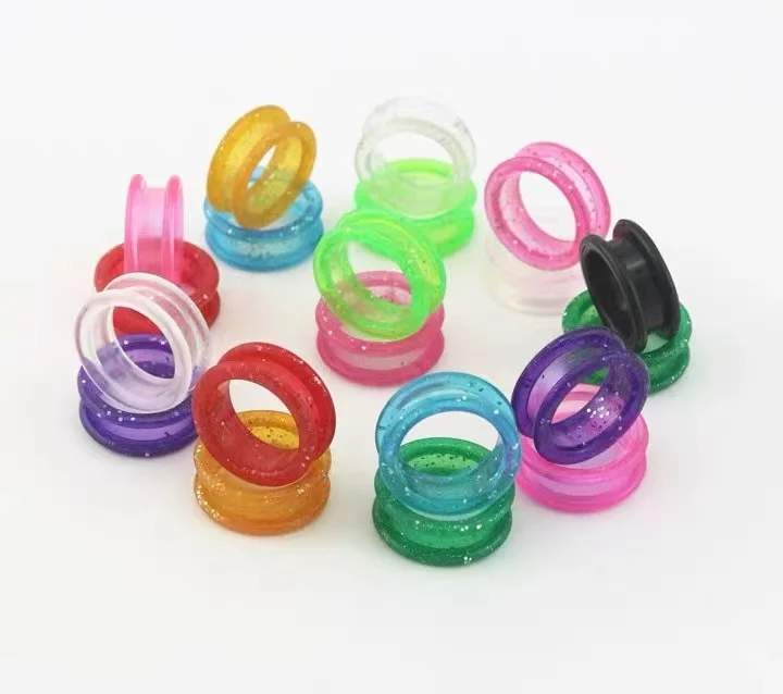 Softer Glitter Hair Pet Grooming Silicone Rubber Scissors finger ring inserts