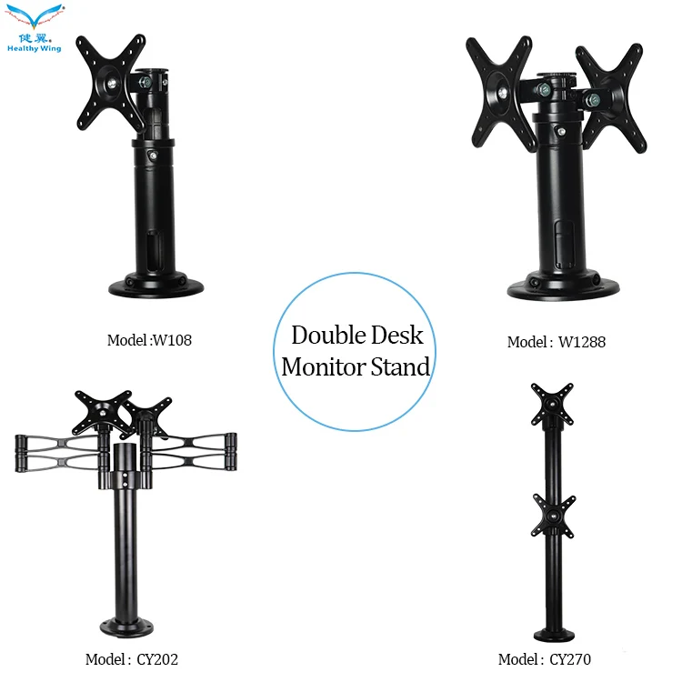 Dual Double 3 Triple 4 Monitor Computer Game Full Motion Tv Vesa Monitor Arm Wall Mount Stand