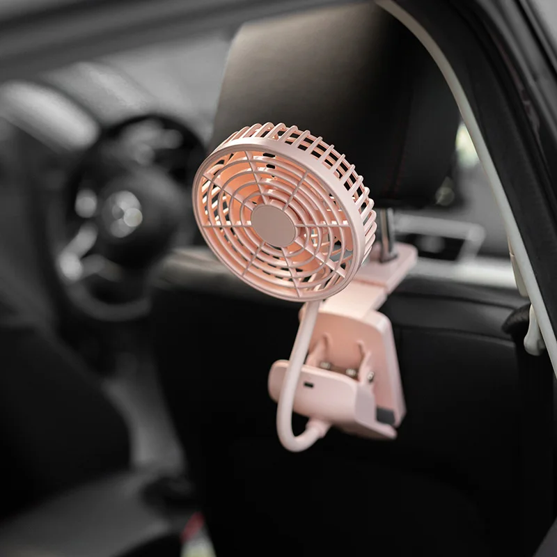 IMYCOO Hot Sale Factory Price Table Fan Adjustable USB Mini Car Fan Small Rechargeable Clip Fan