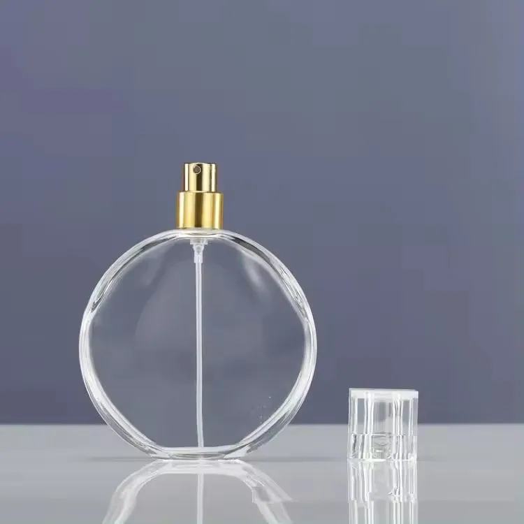 Round 50ml 100ml Sale Empty Perfume Bottles Luxury Glass Bottle For Perfume 100 Ml