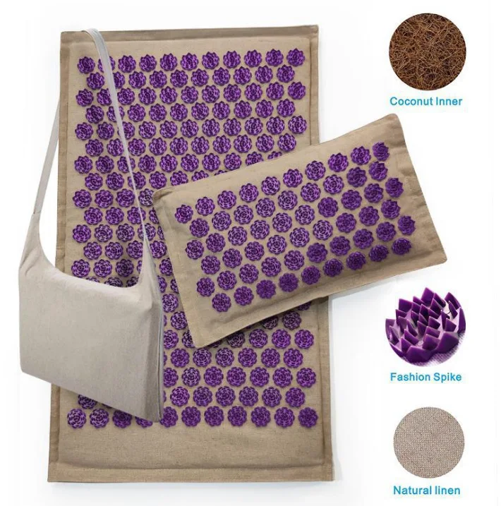 2022 new health massage mat rose round spiked acupoint cushion to relieve pressure pain acupuncture spiked yoga mat pillow