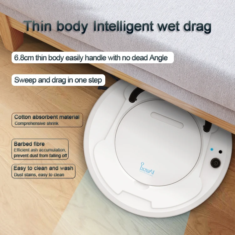New arrival App control mini professional smart quiet  3 in 1aotomatic  robot vacuum cleaner home use