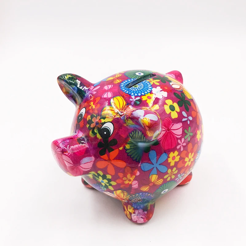 
Custom Made Ceramic Pig Money Coin Piggy Bank  (62568765865)