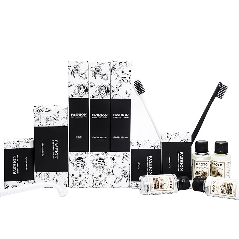 Роскошные Высококачественные принадлежности для отеля набор одноразовых принадлежностей ванной