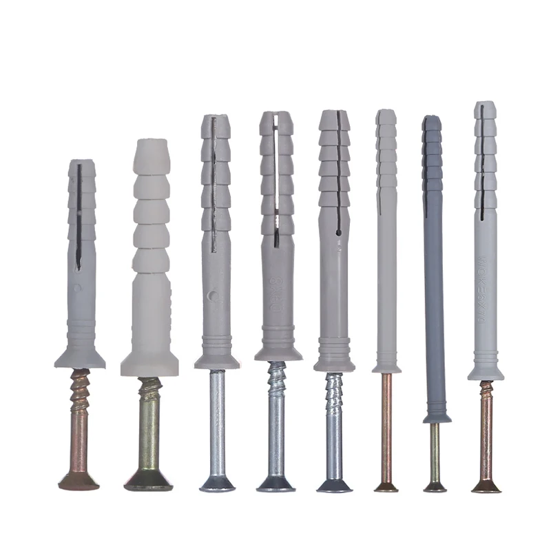 Nail Screw Hammer Drive Nylon Anchor Plastic Wall Plugs With Screws