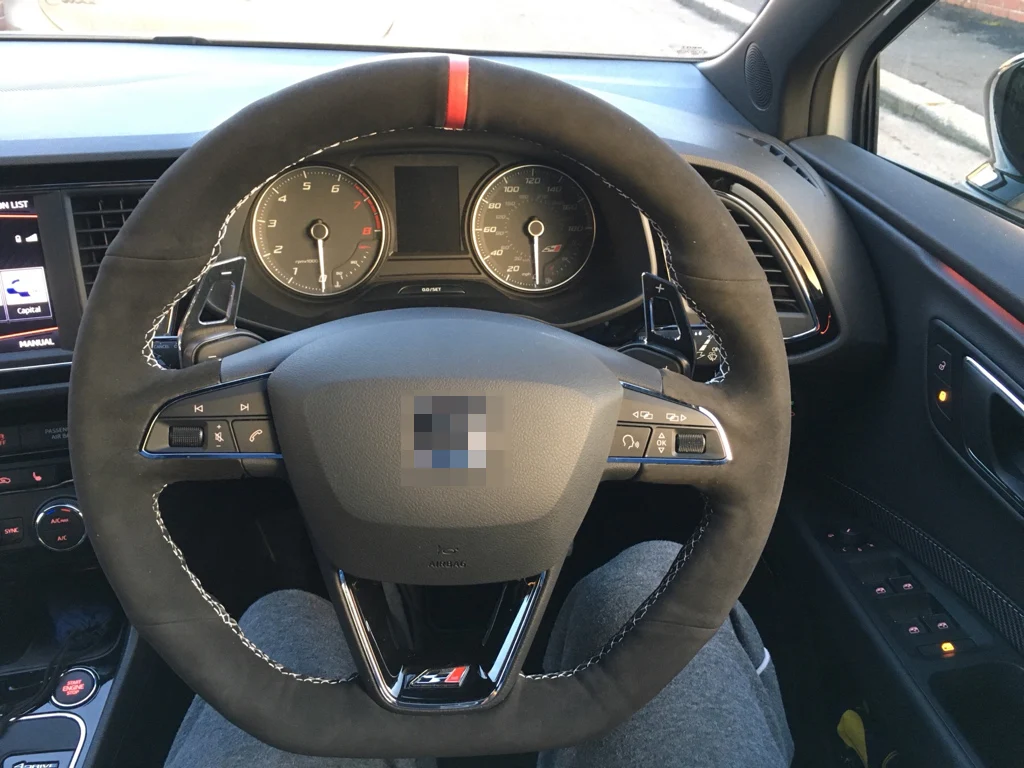 Чехол на руль для Seat Leon Cupra R ST Ateca FR Ibiza 2013 2014 2015 2016 2017