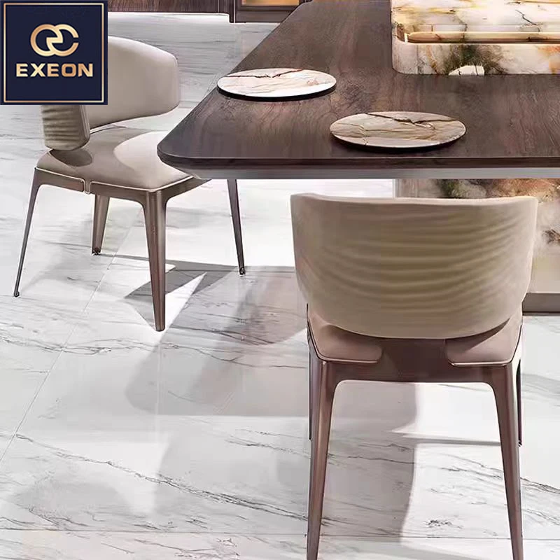 Modern Italian light Luxury Home Luxury Leather Armchair Simple Villa Furniture Restaurant Design Dining Chair