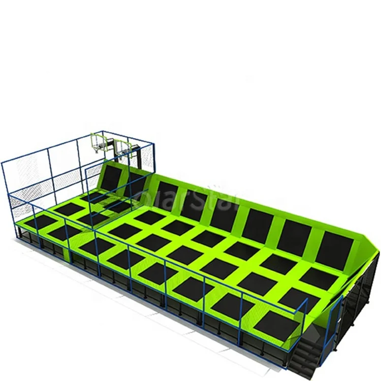 
 World Star Китай поставка фабрики привлекательные большие крытые коммерческие Детские гимнастические прямоугольные батуты  