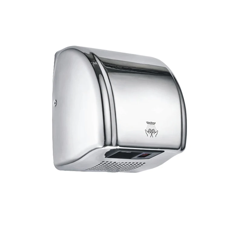Дешевая 2100 Вт Автоматическая настенная сушилка для рук из нержавеющей стали, быстросохнущая машина, больничная школьная гостиница, аэропорт, сушилка для рук