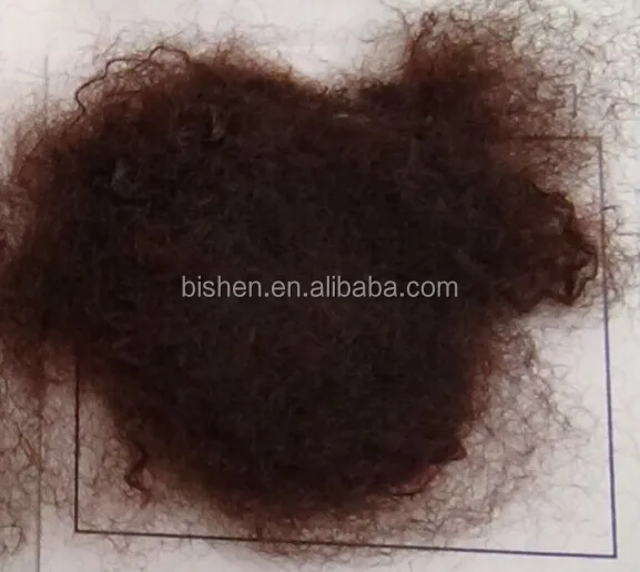 
GRS certified Dark Coffee Colour Polyester Fiber 