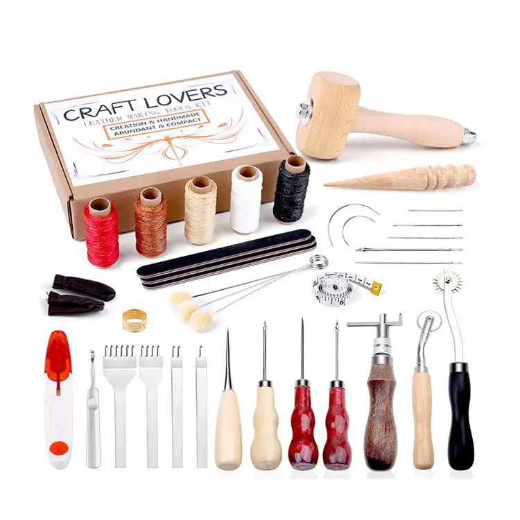 Handmade Leather Tools Set Diy Leather Crafting Tools Sets Handmade Leather Tool Sets