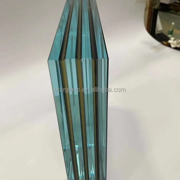 China Manufactured 24mm 20mm 10mm Clear Tinted Toughened Tempered Laminated Glass Bulletproof Decoration per Square Meter Foot