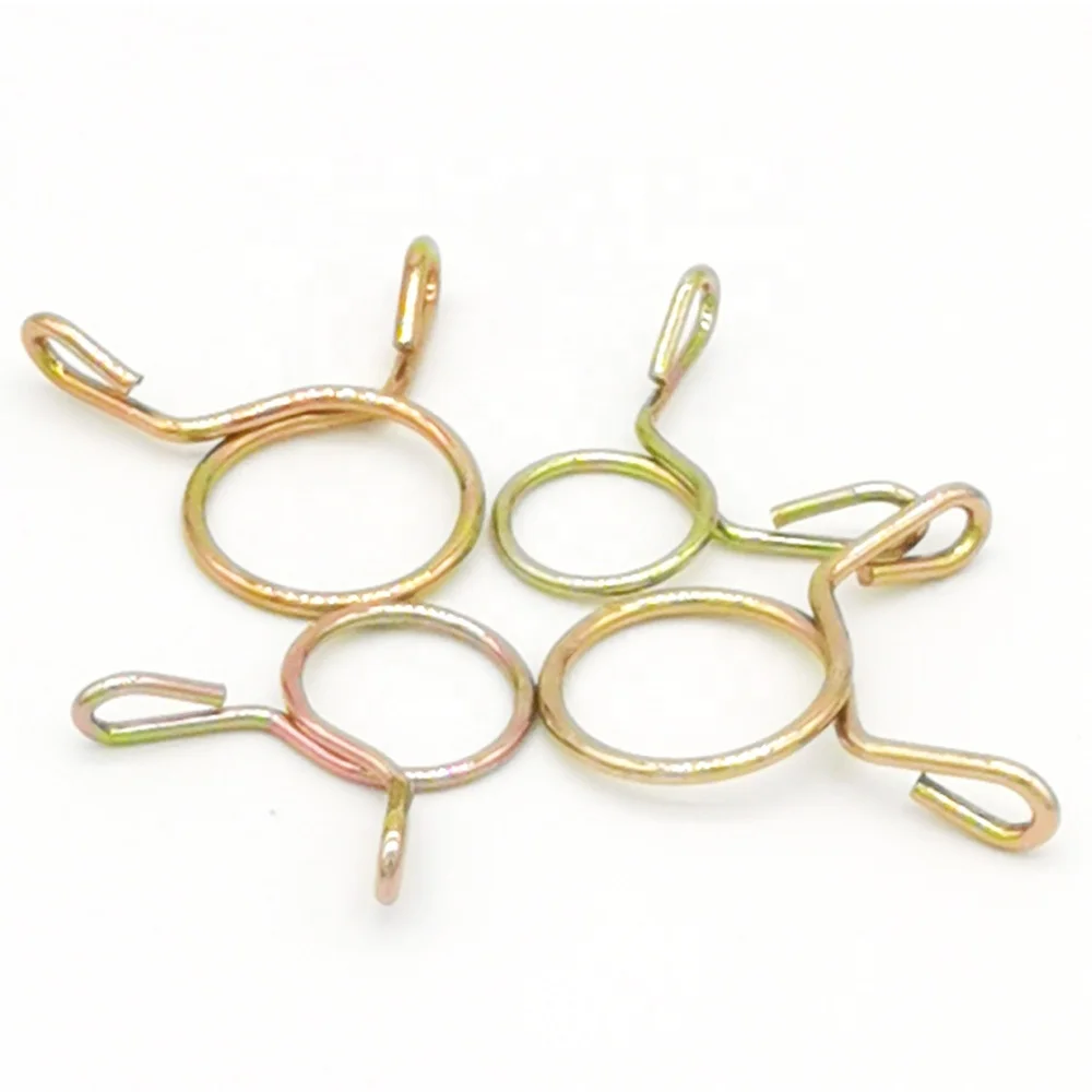 Mn65 Steel Single Wire Hose Clamps Adjustable Pipe Clamp for Fixing Spring Wire Ring Cable Clips Clamps