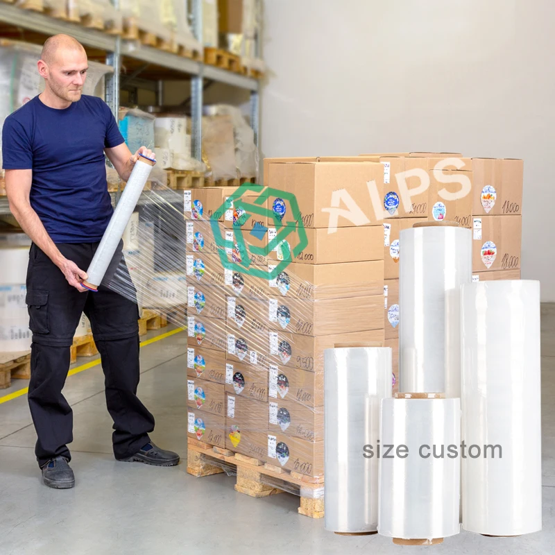 
Alps industry packing pvc lldpe polyethylene stretch film jumbo roll stretch film lldpe 
