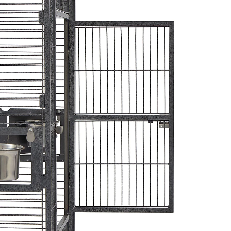 For Parrot Cockatiel Finch Pet House Rolling Stand Bird Cage Include Seed Guard