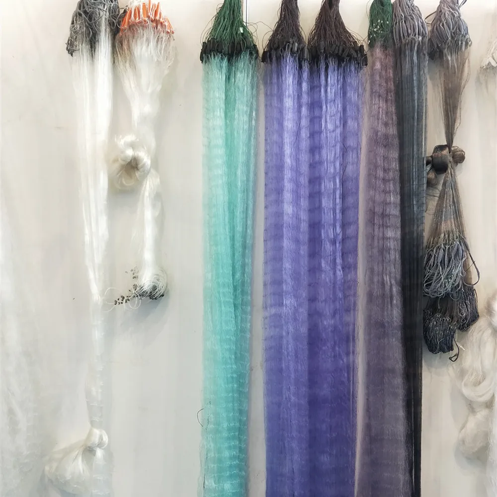 China Handmade Commercial Nylon Gill Net Single Layer Fishing Net