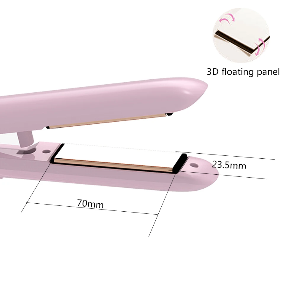 Portable flat iron 3D floating plate Hair Straightener 3 level temperature control straightening  iron