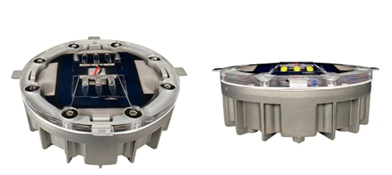 Cost-Effective Solar Embedded Stud 121*131*21mm Embedded Warning Lights Pavement Markers
