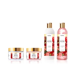 Bath And Body Gift Set Christmas Birthday Holiday Women Gift Body Scrub Lotion Shower Gel Bubble Bath SPA Set