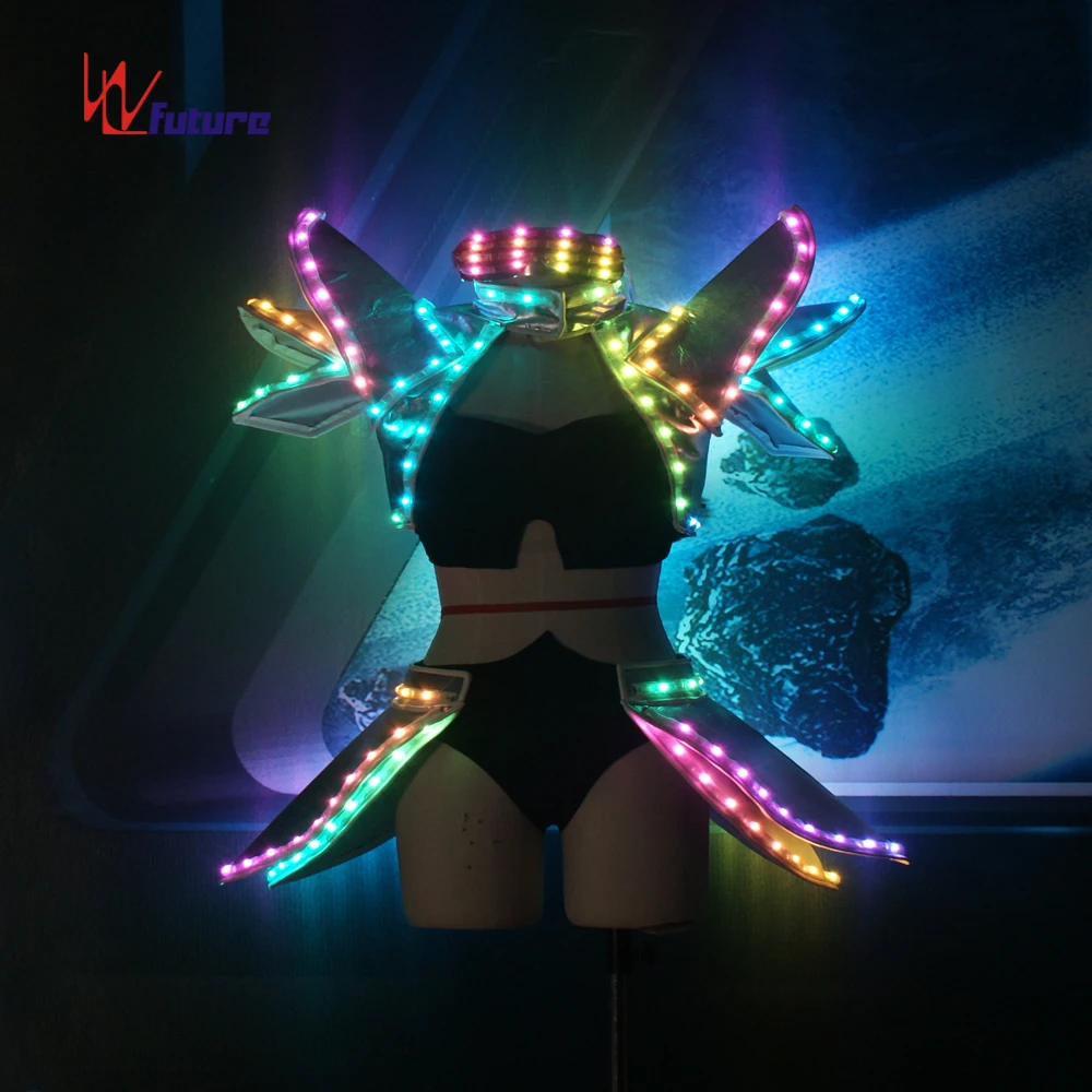 Warrior Dress Girls Dresses LED Sexy Costumes Rave Clothing Carnival Clothing New Product! WL-0258 LED Futuristic Sexy 1 Piece