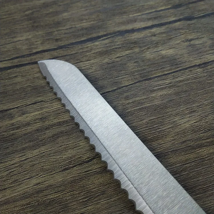 2024 Новый 8-дюймовый модернистский Острый как бритва нож для хлеба из нержавеющей стали зубчатый торта с полой ручкой