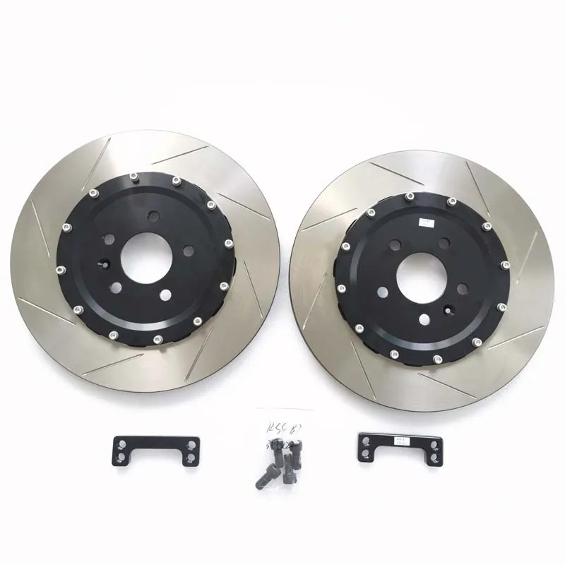 Support Custom New Forged Large Brake Disc Rear Brake Disc Rotors 355*10mm Center Bell Adapter For 2017 Ford focus RS