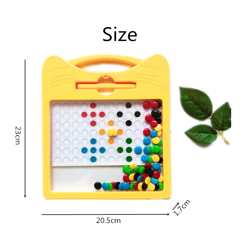 Magnetic Drawing Board for Kids and Toddlers 3-5 Years  Fun magnetic board with colorful beads and drawing set