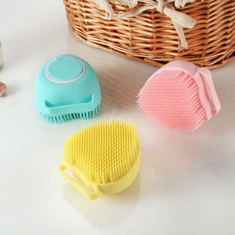 Silicone Body Brush Bath Scrubber Shower Gel Dispenser