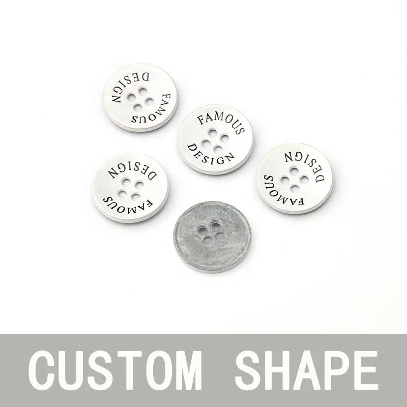 High Quality Custom Manufacture 4 holes metal button for clothing