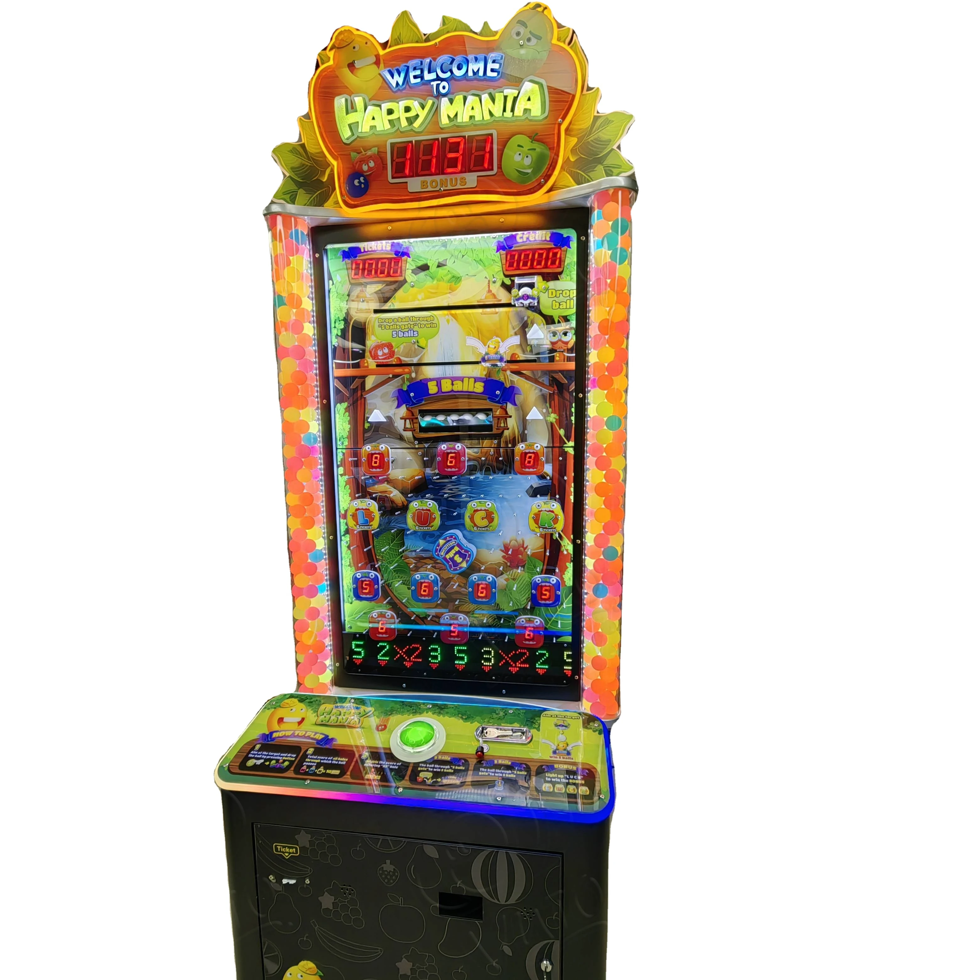 Most popular Happy Mania Redemption Video Game Machine Made In China|Best Price Ticket Redemption Games For Sale
