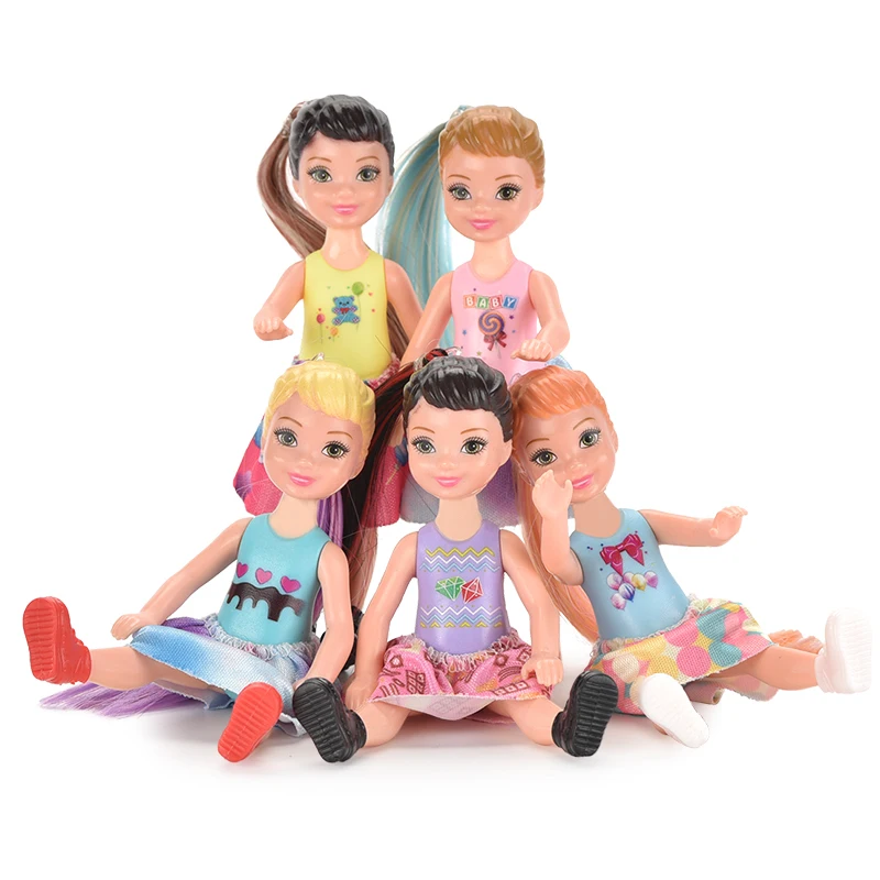 JinYing 5.5 inch baby doll 5 styles mixed packed surprise changed washable doll sets toys birthday gifts