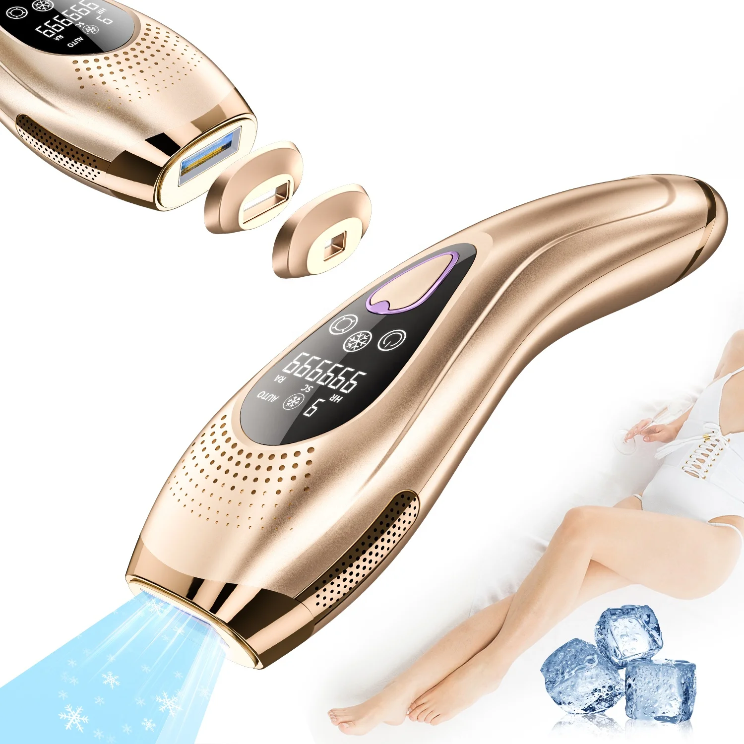 Liman IPL Hair Removal With ICE Cooling 999999 Flashes Whole Body Permanent Epilator Home Use Device For Men Women