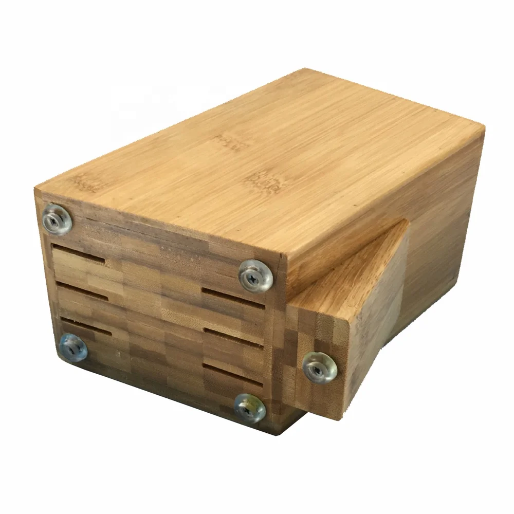 Factory directly kitchen fruit wood knife block knife holder rack bamboo knife holder