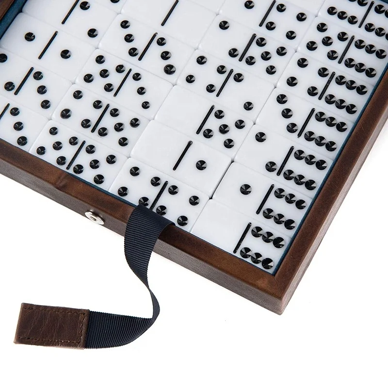 Genuine leather Dominoes Set