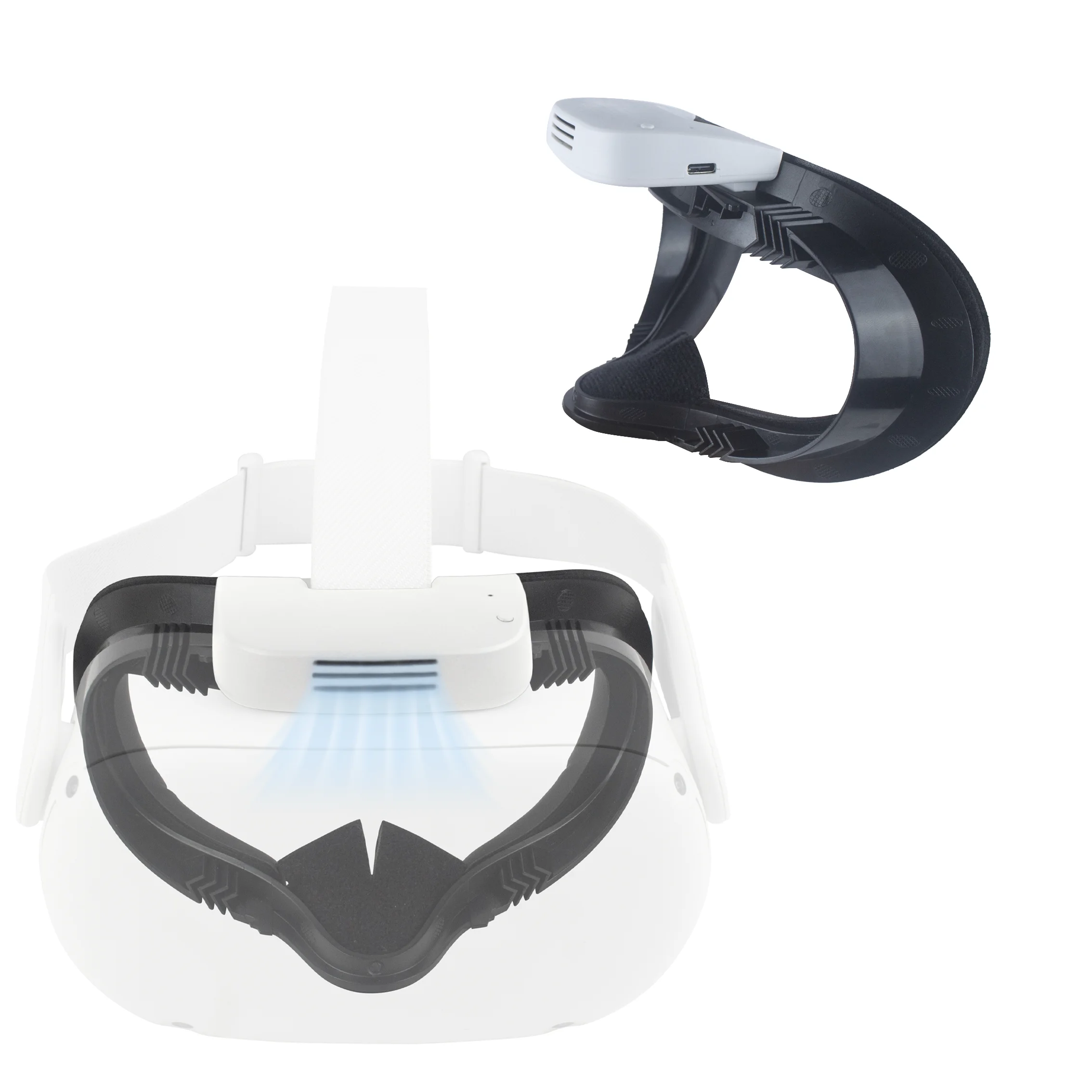 Comfortable without pressure face ventilation suitable for Oculus Quest 2 replaceable stand fan VR headset device VR accessories
