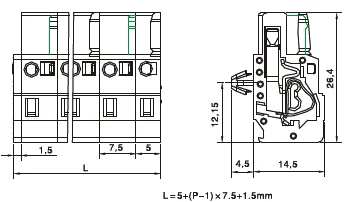 2022 Hot Sale pcb screw terminal blocks Pluggable Pin spring Terminal block connector
