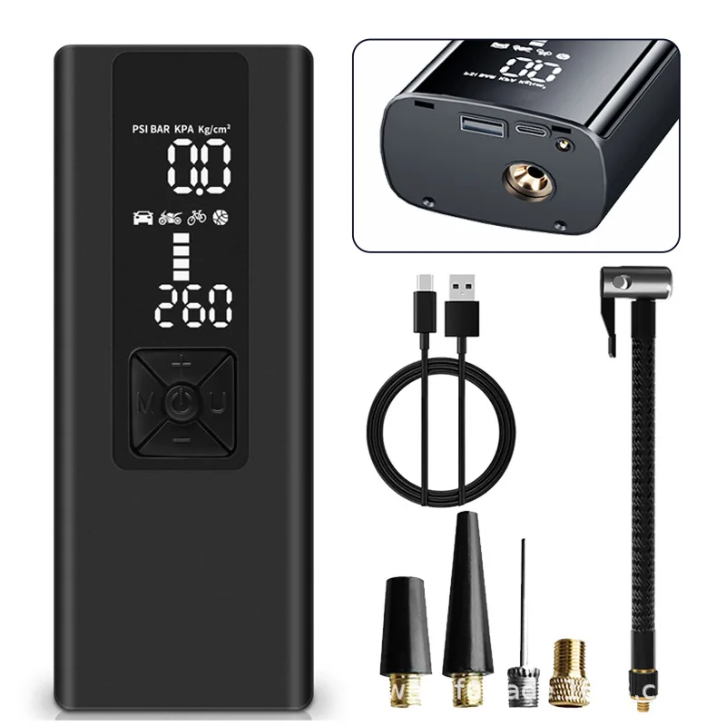 Portable car jump starter with tyre inflator tyre car air compressor for car pump