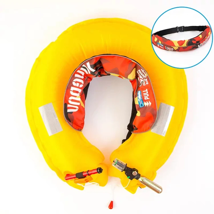 Single Chamber Marine Uoyancy Aid Personal Flotation Device Inflatable Belt Pack Waist Life Jacket