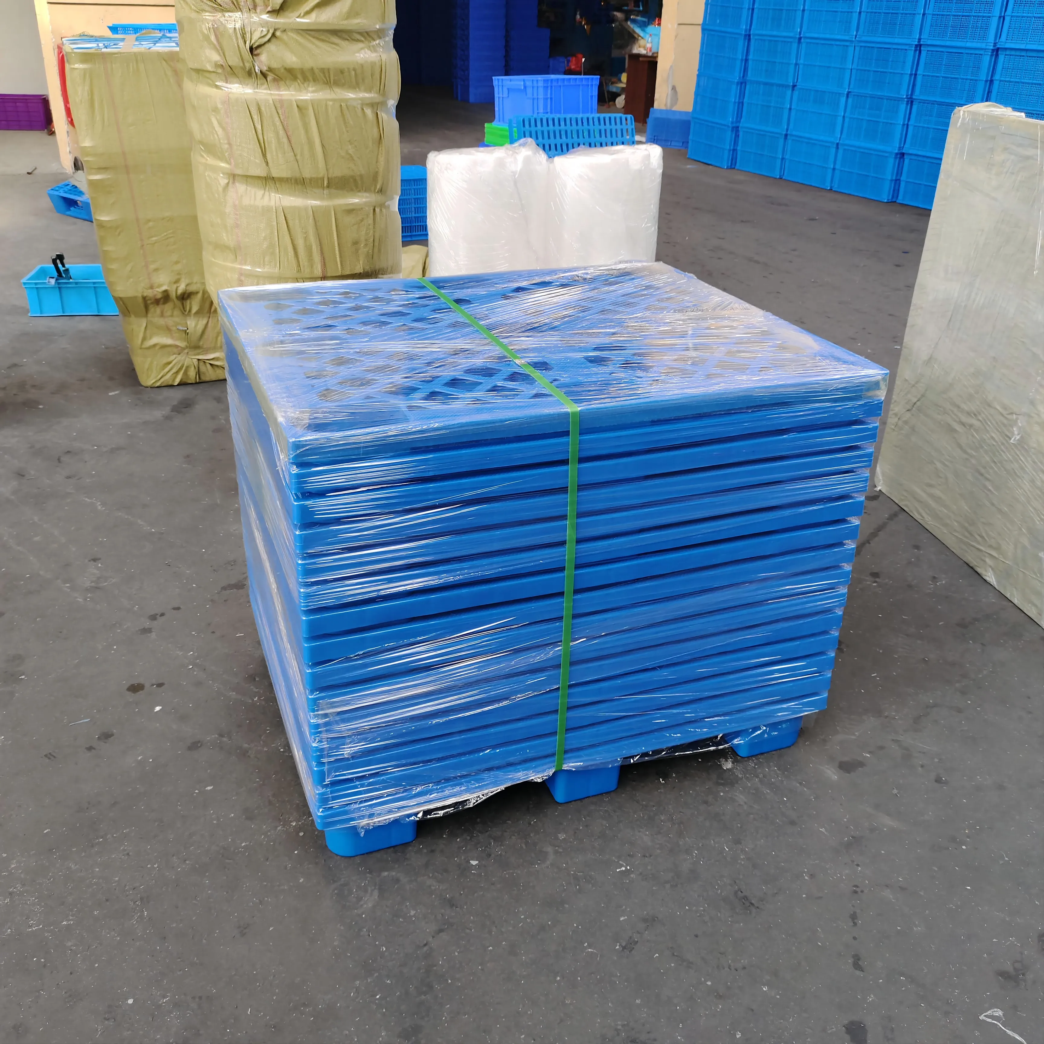 manufacturer industrial Euro blue plastic pallets for sale