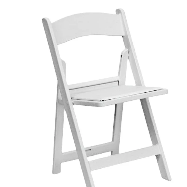 Outdoor Foldable Plastic Banquet Folding Garden Padded Chairs Party Wedding Resin White Folding Chair