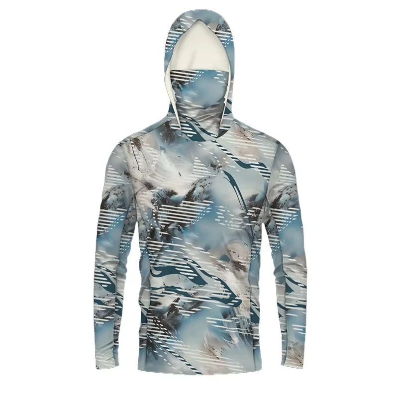 High-Tech Made Hydrophobic Antifouling Spf Long Sleeve Quick-Dry Fishing T Shirt Uv Protection Fishing Shirts Men