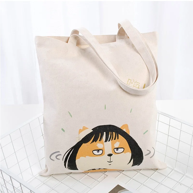 
KAIFEI AMAZON hot selling 100% cotton canvas tote bag shopping DIY blank handbag rainbow color 