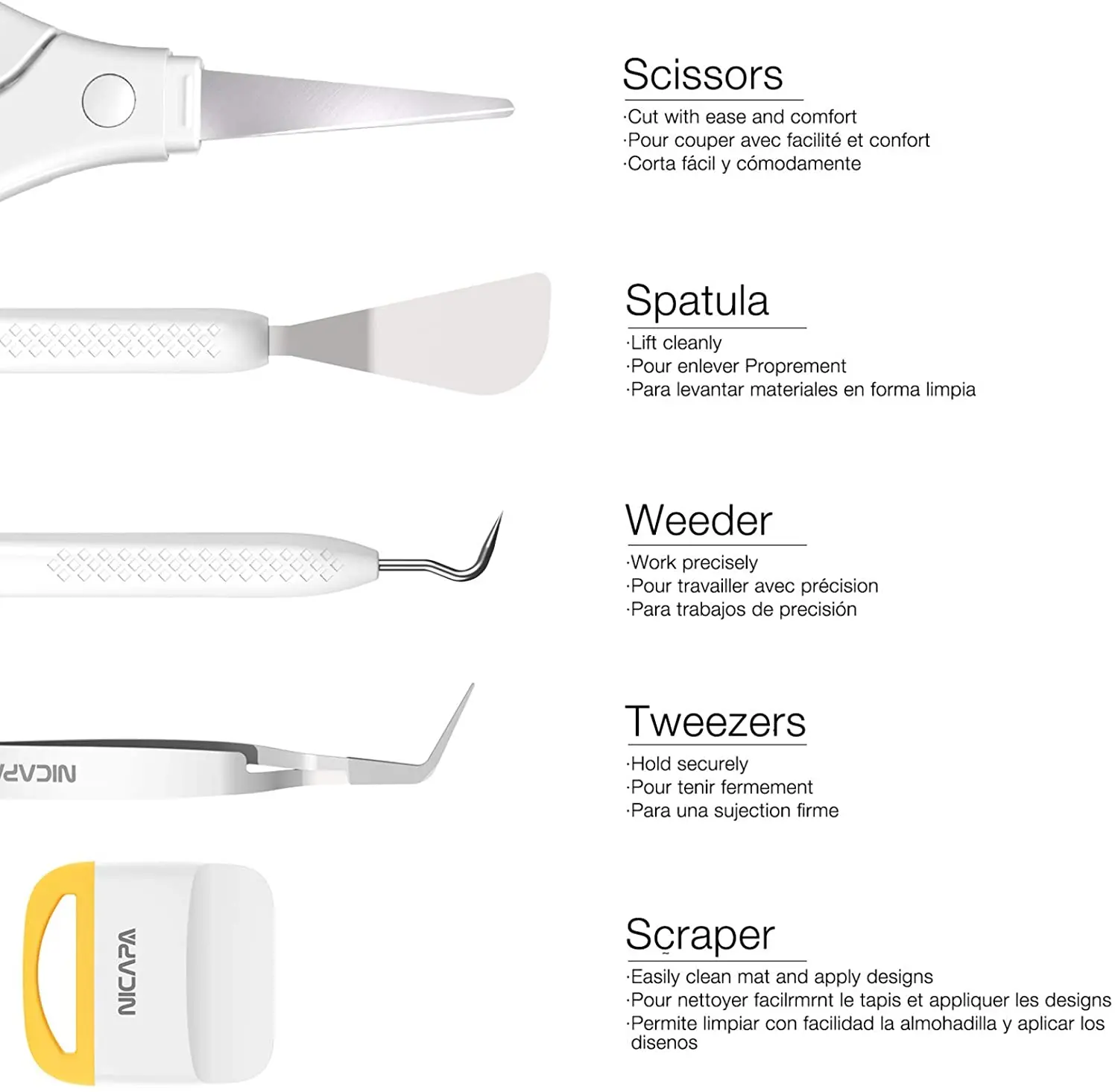 
Nicapa Basic Tool Set Craft Crafting Tools Kit for Silhouette 