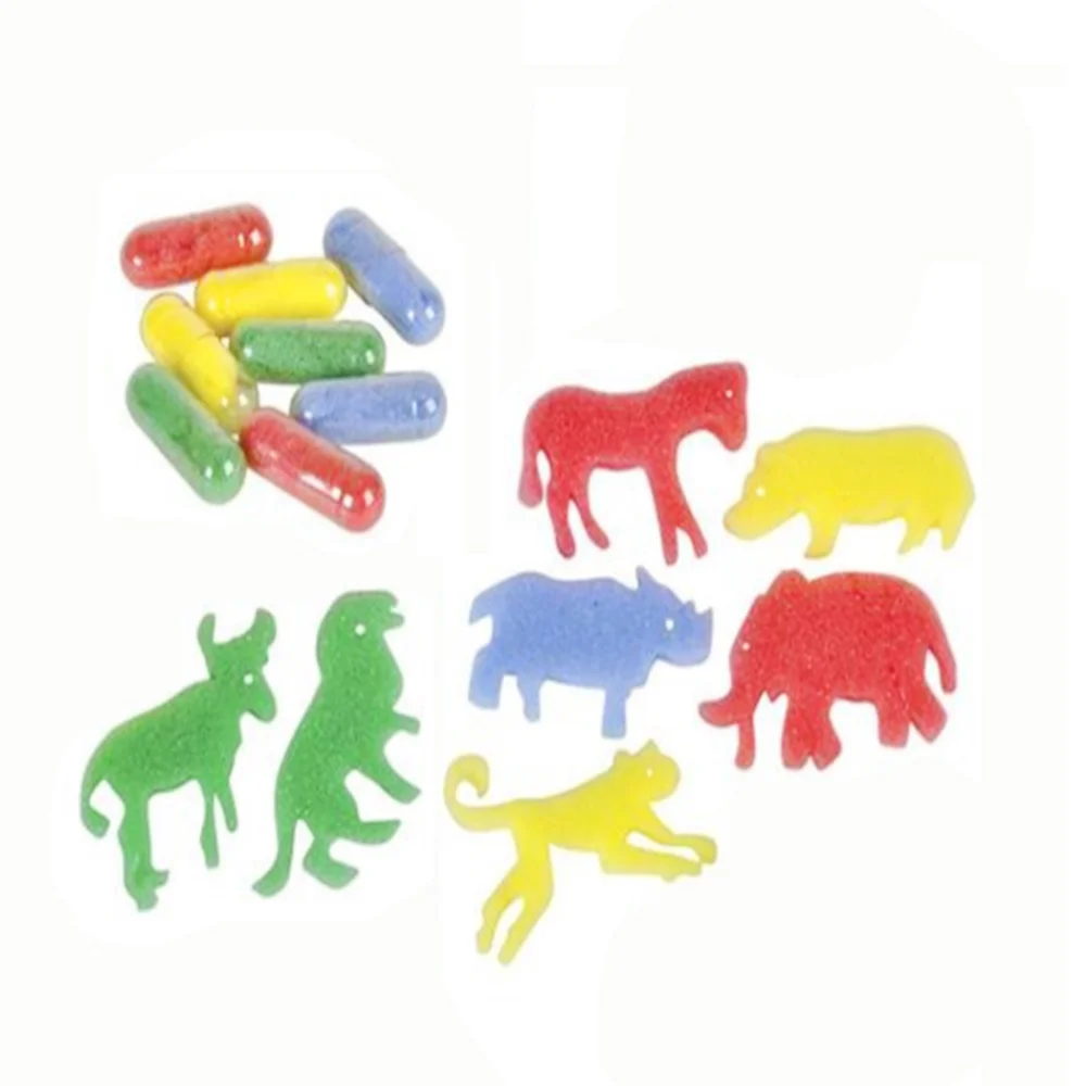 Capsule Toys  Cheap Good Price Soft Foam Capsules Animals Toy Growing Sponge Toy